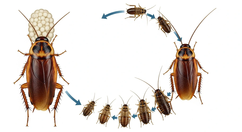 Ciclo de vida de la cucaracha alemana